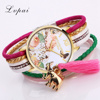 

Alloy bracelet watch Korean womens fashion watch elegant&fresh white mirror winding watch