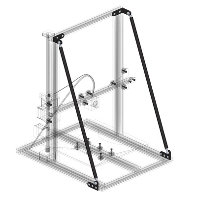 

Aluminium Profile 3D Printer Z Axis Accessories for CR - 10 10S 10S4 U20 Tornado E12 65cm