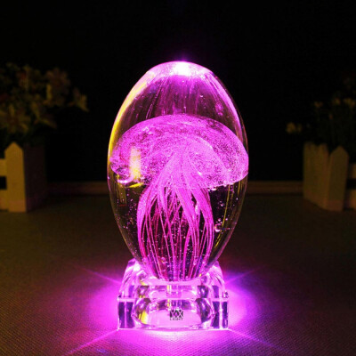 

YWXLight 07W DC 5V 3D Jellyfish Model LED Lighting Crystal Night Light