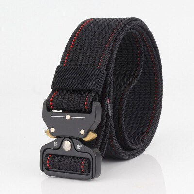 

Trend new Unisex belt Quick release Alloy Insert buckle Tactics belt outdoor casual high quality Nylon Men belt