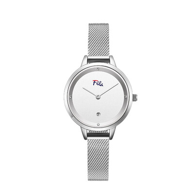 

FILA Watch Womens 31mm White Dial Milanese Stainless Steel Strap Fashion Ms Simple Quartz Student Watch FLL38-667-101-P01