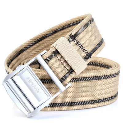 

Unisex belt Stripe Color Nylon Automatic Buckle Men belt fashion Alloy buckle Outdoor Multifunction Casual Men&Women belt