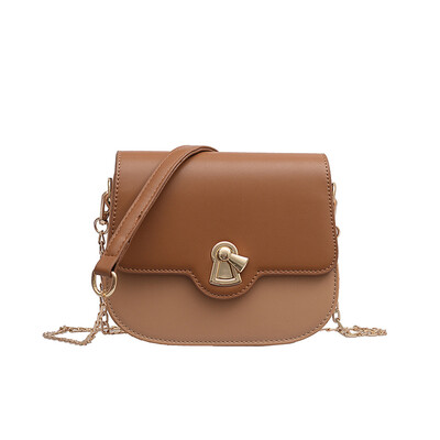 

Tailored Womens Fashion Rivet Pure-Colour Cover Retro Shoulder Bag Flap Bag