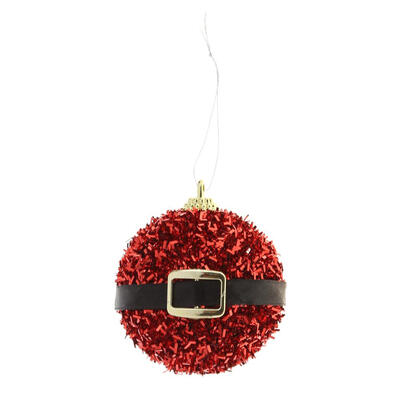 

Ribbon Belt Buckle Glitter Powder Effect Christmas Ball Xmas Hanging Ball