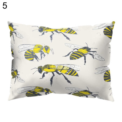 

Flower Bee Ice Cream Pillow Case Cushion Cover Sofa Bed Car Cafe Office Decor