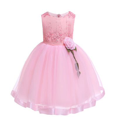 

Floral Baby Girl Princess Bridesmaid Pageant Gown Birthday Party Wedding Dress