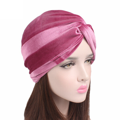 

Women Beads Elastic Turban Hat Muslim Cancer Chemo Cap Hijab Head Wrap Trendy