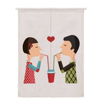 

85120cm Modern And Simple British Style Curtains Bedroom Living Room Entrance Half Curtain Cartoon Personal Decoration