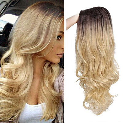 

〖Follure〗Sexy Long Wave Fashion Synthetic Wig Pink Natural Curly Wavy Costume Wig Cap