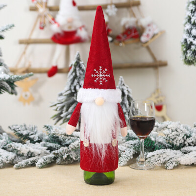 

〖Follure〗Merry Christmas Santa Wine Bottle Bag Cover Xmas Festival Party Table Decor Gift