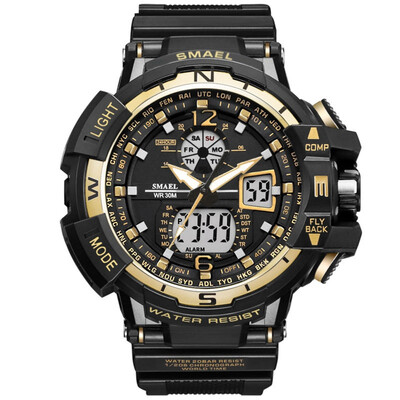

SMAEL Luxury Brand Men Digital Sport Watches Dual Display Clock