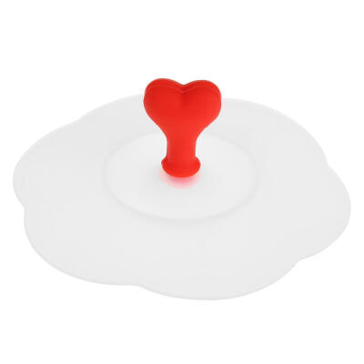 

Dustproof Heart Silicone Sealing Cup Lid Thermal Insulation Tea Bowl Cover