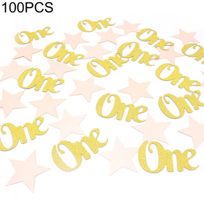 

100PcsSet Stars One Letter Baby 1st Birthday Party Wedding Table Decor Props
