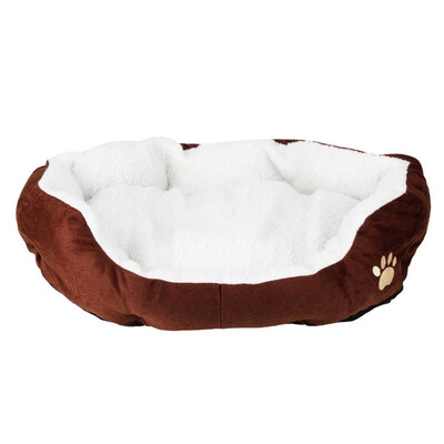 

Ktaxon Pet Dog Puppy Cat Soft Fleece Cozy Warm Nest Bed House Cotton Mat Size  Coffee