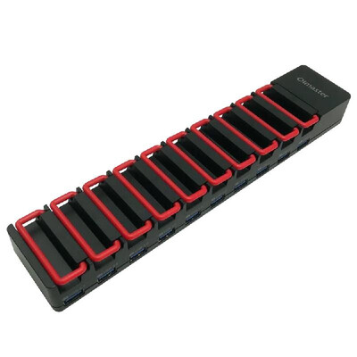 

OImaster USB30 Hub Adapter 10 Ports Charging Station High Speed Charger Phone Support with Power Adapter for PC Laptop