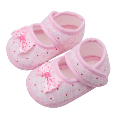 

Baby Girls Shoes Cotton Infant Prewalker Toddler Girls Kid Bowknot Soft Anti-Slip Crib First Walkers Shoes 0-18 Months