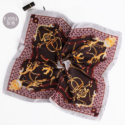 

European&American fashion ladies bib small scarf silk satin simulation silk small square scarf wholesale FJ091