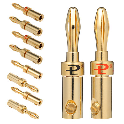 

Banana Plug Connector Corrosion-Resistant Banana Connector for Audio Video Amplifier Speaker Cable Jack