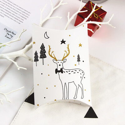 

Toponeto Christmas Candy Gift Boxes Deer Xmas Tree Guests Packaging Boxes Gift Bag