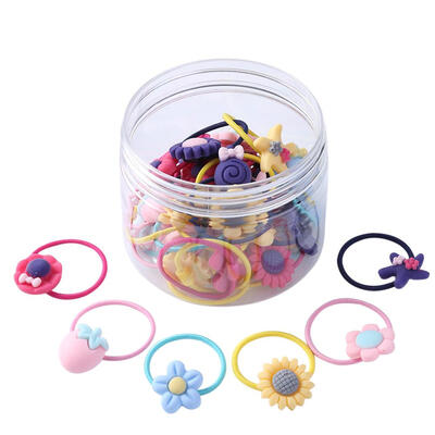 

40pcs Girls Cute Elastic Hair Bands Fashion Headwear Rubber Bands Headbands