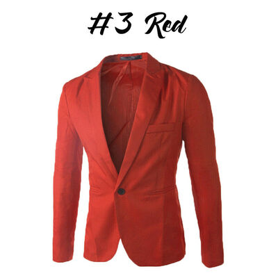 

New Mens Suit Coat Regular Serge Blazer Button Business Casual Jacket Summer