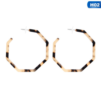 

WOWSHOW Fashion Geometric Octagon Hexagon Hoop Earrings for Women Girls