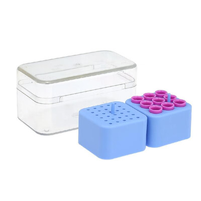 

Dental Grinding Head Holder Plastic Dental Bur Stand Organizer Container Dental Drill Bit Holder Multi-functional