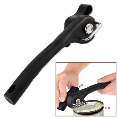 

Ergonomic Smooth Edge Side Cut Manual Tin Can Opener Cans Lid Lifter RedBlack
