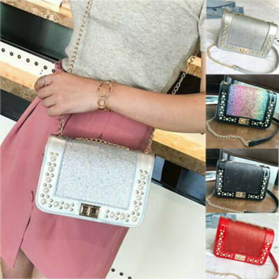 

Womens Fashion Crossbody Handbag Quilted Purse Bag with Chain Shoulder Strap