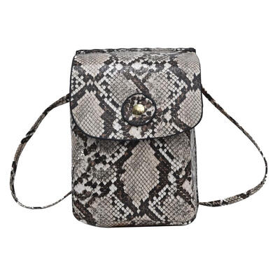 

Summer Women Fashion Snake Print Crossbody Bag Square Waist Pack Phone Bags