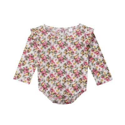 

Trendy Infant Baby Girl Long Sleeve Floral Romper Bodysuit Jumpsuits Playsuit Clothes Outfits Set 0-24M