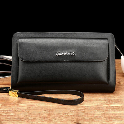 

Tailored Fashion Men Solid Color Leather Wallet Zipper Coin Purse Card Holder Handbags