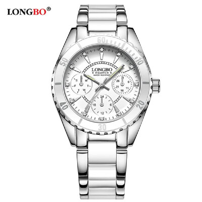 

LONGBO Women Fashion Watch Ceramic And Alloy Band Analog Wristwatch Exquisite Waterproof Quartz Watches