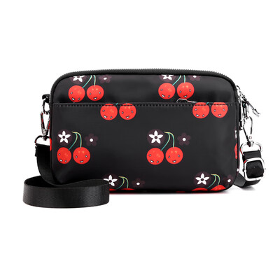 

Mini small cloth bag oblique Bag Small fresh multi-layer nylon single shoulder bag portable leisure printing bag