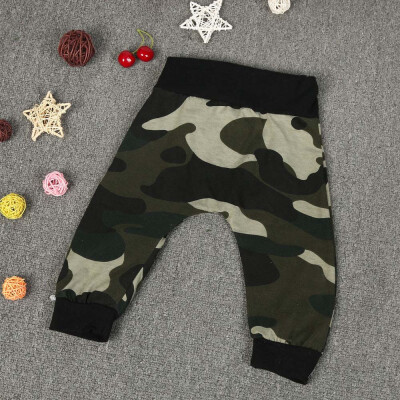 

Toddler Kid Baby Boy Set Clothes Letter Print Tops Camouflage Pants Outfits Set