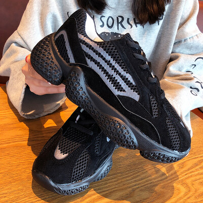 

Spring Hong Kong Chic Shoes ins Sports Shoes Female Daddy Shoes Korean version of ulzzang Yusuku Baitao
