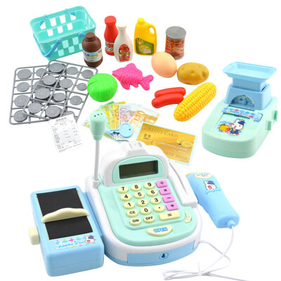 

Tailored Pretend Play Electronic Cash Register Toy Realistic Actions & Sounds With Mic PK