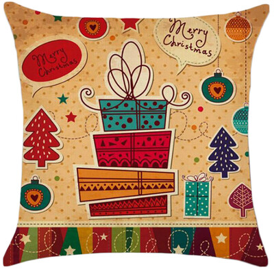 

Tailored 18 Cotton Pillow Case Linen Cushion Cover Merry Christmas Home Decoration