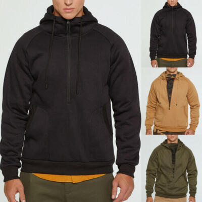 

Mens Warm Hoodie Hooded Sweatshirt Coat Jacket Outwear Jumper Winter Sweater