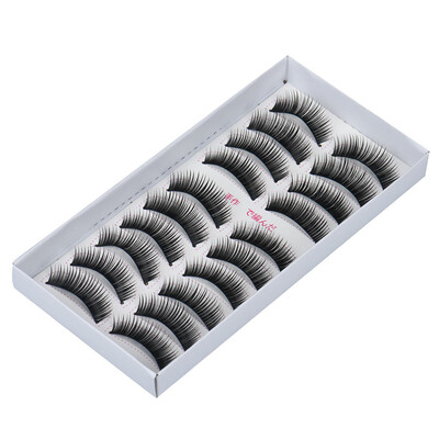

〖Follure〗10pairs Long Cross False Eyelashes Makeup Natural Fake Thick Black Eye Lashes