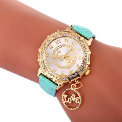 

Fashion Pendant Watch WomenS Leather Strap Stainless Steel Analog Quartz Wristwatch Gold Diamond Watches Relogio Feminino