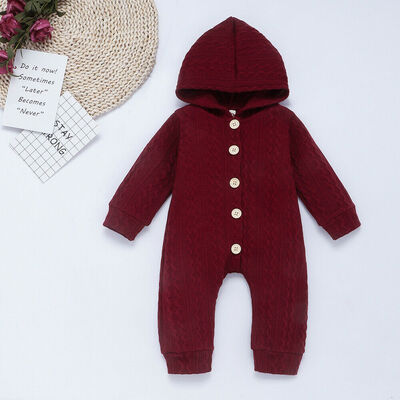 

Infant Baby Girl Boy Autumn Winter Clothes Knitted Hoodie Romper Jumpsuit Outfit