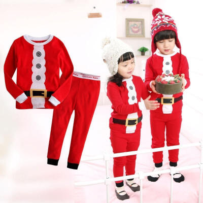 

Chiristmas Santa Claus Baby Kids Children Nightwear Pajamas Sleepwear Pyjamas Set Xmas