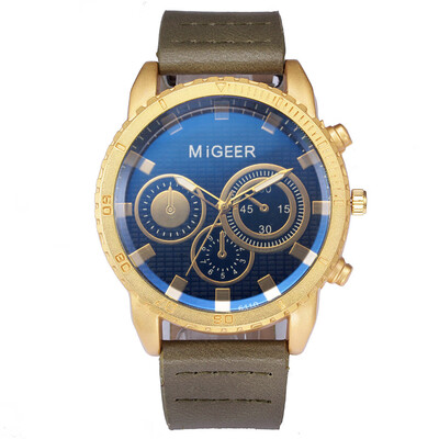 

Gobestart MIGEER High-End Fashion Mens Stainless Steel Watch Analog Alloy Quartz Watch