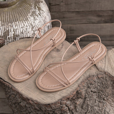 

Roman Sandals Female Fairy Wind Students Summer Korean version of Joker with gentle flat sandals