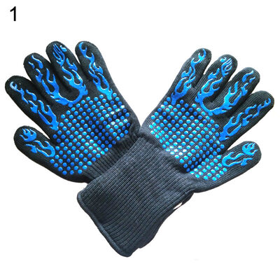 

2Pcs Kitchen High Temperature Resistant Glove Waterproof BBQ Baking Cooking Mitt
