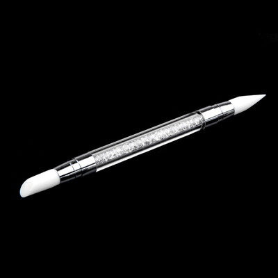 

〖Follure〗2 Way Rhinestone Crystal Nail Art Brush Pen Silicone Head Carving Dotting Tools