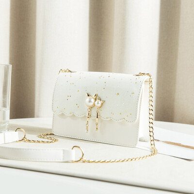 

Summer little girl fashion chain bag small square bag foreign gas woman single shoulder slant