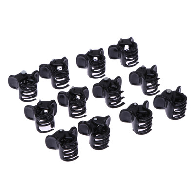 

100pcsBag Black Hair Clips Clipper Clamp For Women Ladies Plastic 6 Claws