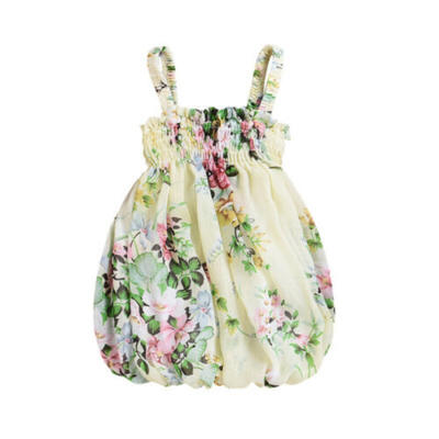 

US Chiffon Newborn Kids Baby Girls Sundress Flowers Strap Dress Summer Clothes